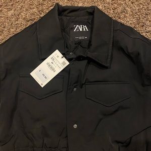 Brand New w/ Tags ✨ Black, cropped “puffer” bomber